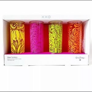 Lilly Pulitzer for Target Glass Tumblers set of 4